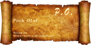 Pock Olaf névjegykártya